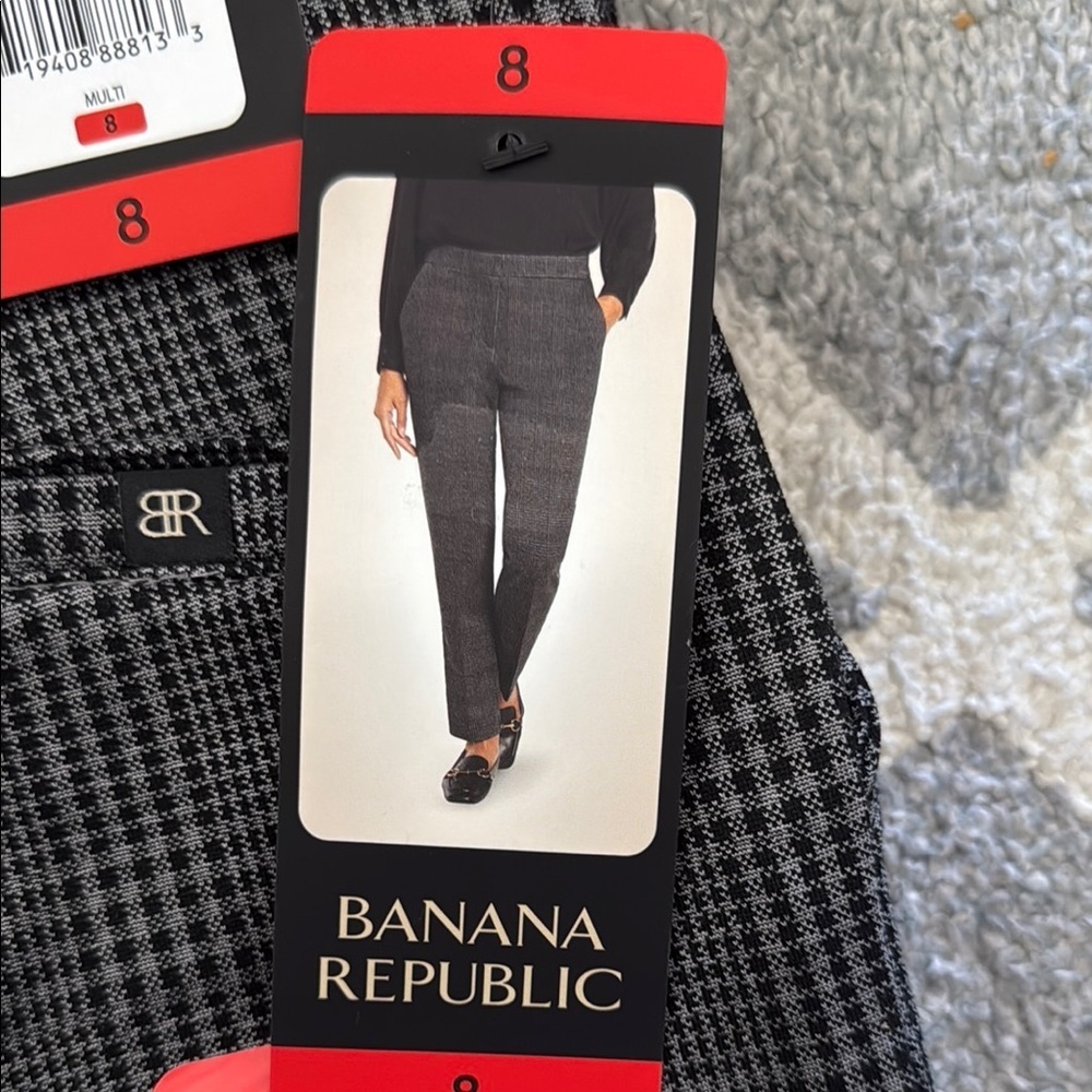 Banana Republic Charcoal and Black Women’s Trousers Size 8. XX